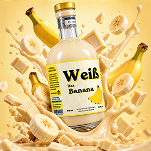 Weiß Banana 375ml - Licor Chocolate Branco c/ Banana
