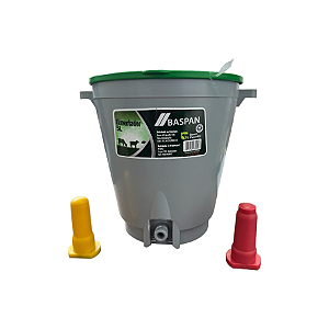 BALDE ALIMENTADOR PARA BEZERRO 5L BICOS E TAMPA