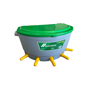 ALIMENTADOR BASPAN 5 TETOS - CINZA E VERDE - 18 LITROS
