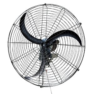 VENTILADOR GG36' (1M) PRETO 3 PÁS PRETAS MOTOR MERCOSUL 0.5CV MONOFASICO OSCILANTE C/SUPORTE PAREDE