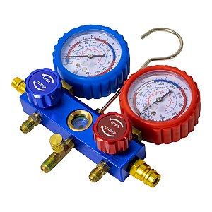 Manômetro com Sacador Ventil Mangueira 2,5m - Refrijet
