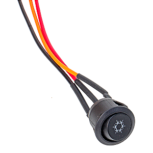 Tecla Redonda Liga/Desliga Ar Condicionado 12V Universal 3 Fios