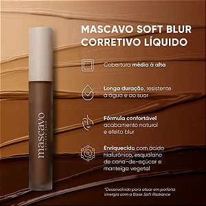Mascavo Soft Blur Corretivo Líquido 6g  Escolha o seu