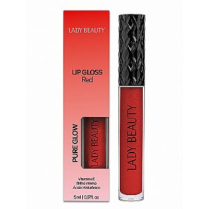 Lip Gloss Red Pure Glow 5 ml Lady Beauty