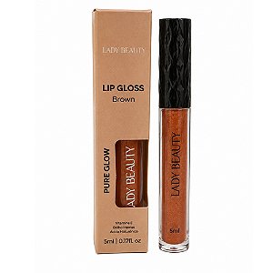 Lip Gloss Brown Pure Glow 5 ml Lady Beauty