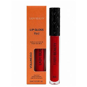 Lip Gloss Red Volumoso 5 ml Lady Beauty