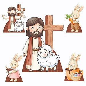 Páscoa Display de Chão e Displays de Mesa