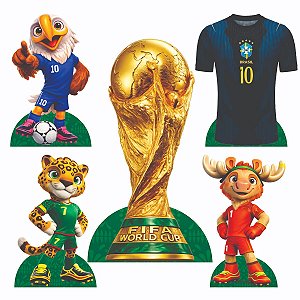 Copa do Mundo Brasil 2 - 1 Display de Chão e 4 de Mesa
