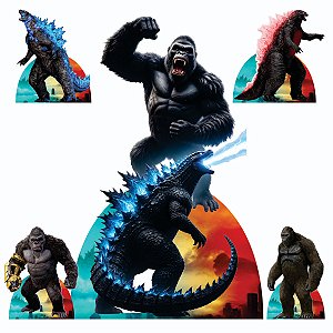 GodZilla X King Kong 1 Display de Chão e 4 de Mesa