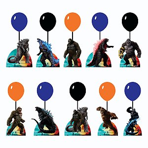 GodZilla X King Kong Centros de Mesa