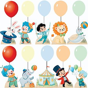 Circo Aquarelado Centro de Mesa