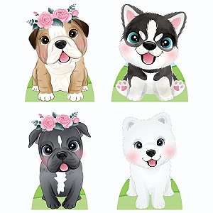 Cachorrinhos 01 4 Displays 25cm