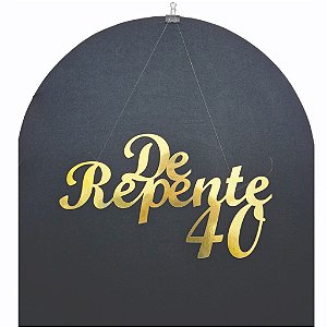 Letreiro De Repente MDF Dourado 60cm