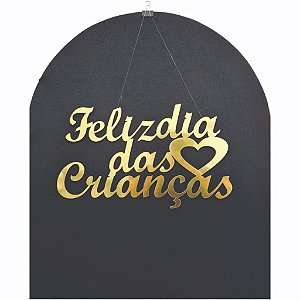 Letreiro Datas Comemorativas MDF DOURADO 60cm