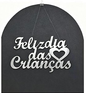 Letreiro Datas Comemorativas MDF PRATA 60cm