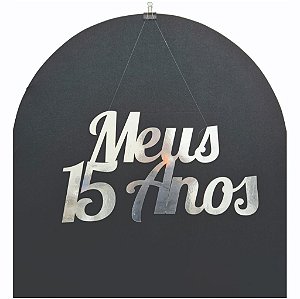 Letreiro Aniversário MDF PRATA 60cm