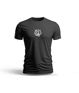 Camiseta Dryfit Masculina Preta Alta Performance Treino, Corrida e Conforto - Tiger Club