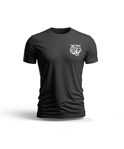Camiseta Dryfit Masculina Preta Alta Performance Treino, Corrida e Conforto - Tiger Club