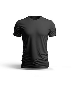 Camiseta Dryfit Masculina Lisa Preta Alta Performance: Treino, Corrida e Conforto