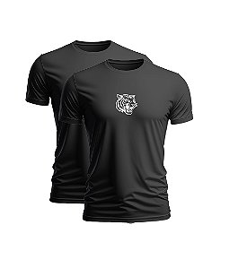 Kit 2 Camisetas Dryfit Masculina Preta Alta Performance Treino, Corrida e Conforto - Tiger Club