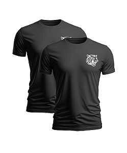 Kit 2 Camisetas Dryfit Masculina Preta Alta Performance Treino, Corrida e Conforto - Tiger Club