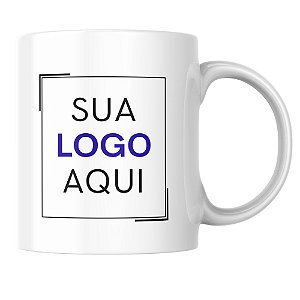 Caneca Branca de Porcelana