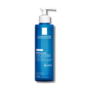La Roche-Posay Effaclar Gel Concentrado, Gel de Limpeza Facial Profunda Antioleosidade para Pele Oleosa, Reduz Oleosidade, Lesões Acneicas e Poros 300g