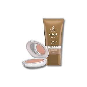 Kit Episol Color Tom 2 Claro – Protetor FPS 70 + Pó Compacto FPS 50