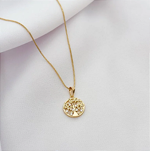 COLAR ARVORE DA VIDA EM OURO 18KEM OURO 18K