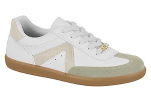 Tenis Vizzano Casual Samba Com Recortes Branco Bege