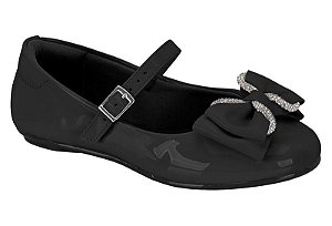 Sapatilha Infantil Boneca Molekinha Com Laço Preto