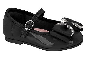 Sapatilha Bebê Molekinha Com Laço Preto