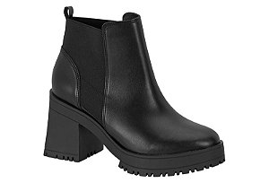 Bota Vizzano Coturno Calce Facil Salto Medio Preto