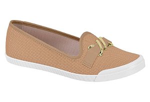 Sapatilha Moleca Com Adorno Nude/Dourado