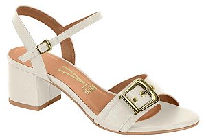 Sandalia Vizzano Salto Bloco Tira Com Fivela Detalhe Fivela Branco Off