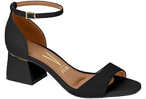 Sandalia Vizzano Salto Bloco Tira Com Fivela Preto