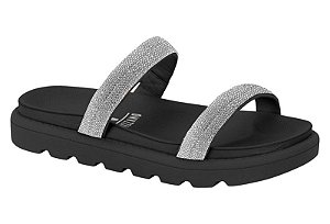 Papete Vizzano 2 Tiras Strass Calce Facil Strass Cristal/Preto