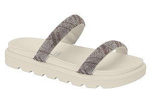 Papete Vizzano 2 Tiras Strass Calce Facil Strass Cristal/Branco Off