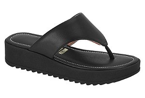 Tamanco Vizzano Calce Facil Flat Correia Lisa Tratorada Preto