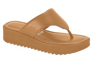 Tamanco Vizzano Calce Facil Flat Correia Lisa Tratorada Camel