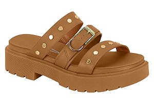 Papete Vizzano Calce Facil Tira Com Tachas Tratorada Fivela Camel