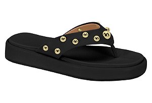Tamanco Vizzano Flat Tachas Calce Facil Preto