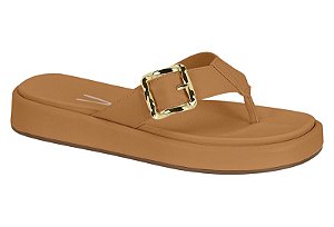 Tamanco Vizzano Flat Correia Com Fivela Camel