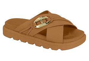 Papete Vizzano Tira Em X Calce Facil Com Detalhe Dourado Camel