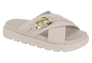 Papete Vizzano Tira Em X Calce Facil Com Detalhe Dourado Cinza