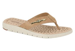 Tamanco Modare Correia Detalhe De Metal Conforto Tan