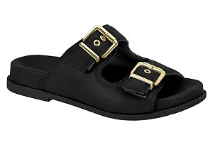 Sandália Modare Birken Calce Facil Tira Com Fivela Preto