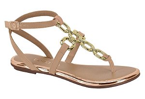 Rasteira Beira Rio Com Corrente Nude