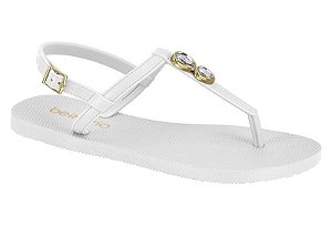 Chinelo Beira Rio Com Fivela  Branco