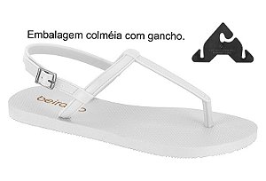 Chinelo Beira Rio Com Fivela Branco
